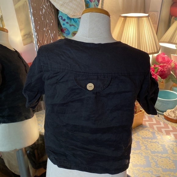 🌹Blu No. 9🌹 100% Linen Top - Picture 4 of 7